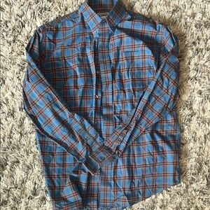 Men's Blue Plaid Shirt